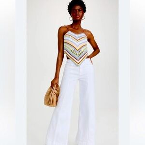 NWT L’Agence Sandy High-Rise Wide Leg Pants  Jeans; Size 27; MSRP: $275.